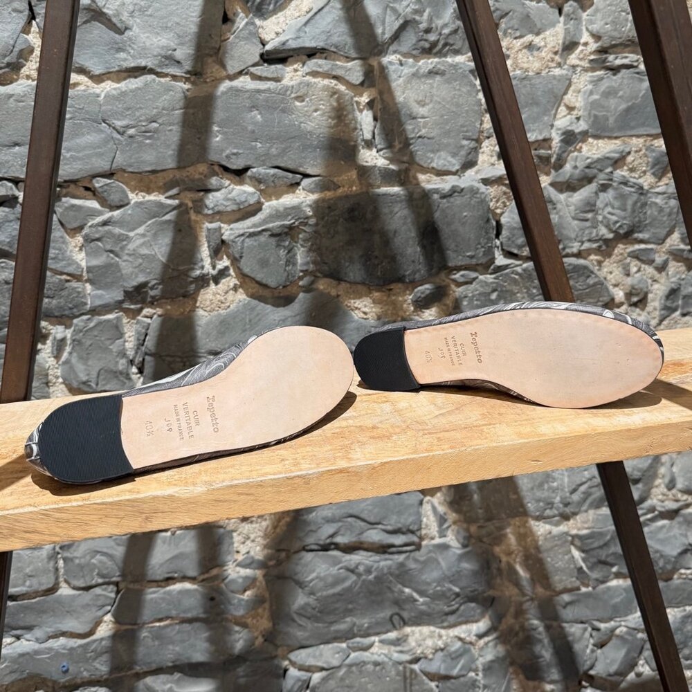 Repetto X Rodarte Grey Marble Print Cendrillon Ballet Flats - Picture 8 of 12